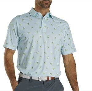 Footjoy golf polo Mens Sz S cocktail‎ print Arrowood Golf Course Logo
